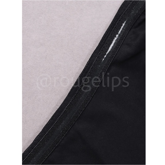 Black Corset Style Mesh Strapless Top Ruched - Picture 10 of 13